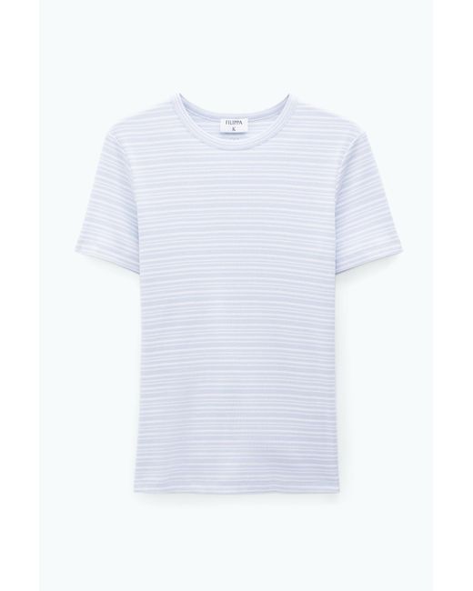 Filippa K White Striped Tee