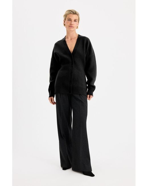 Filippa K Black Hourglass Felted Cardigan