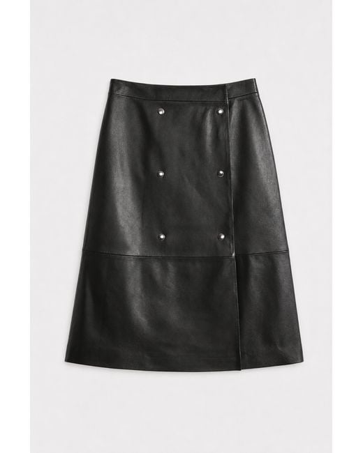 Filippa K Blue Miley Leather Skirt