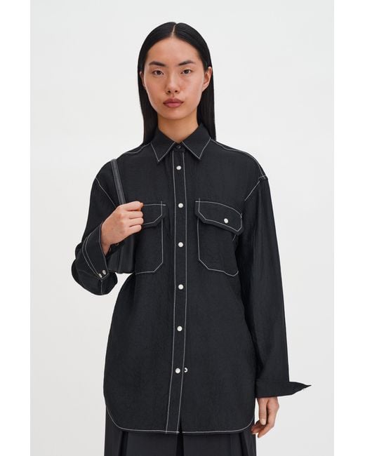 Filippa K Black Fluid Work Shirt