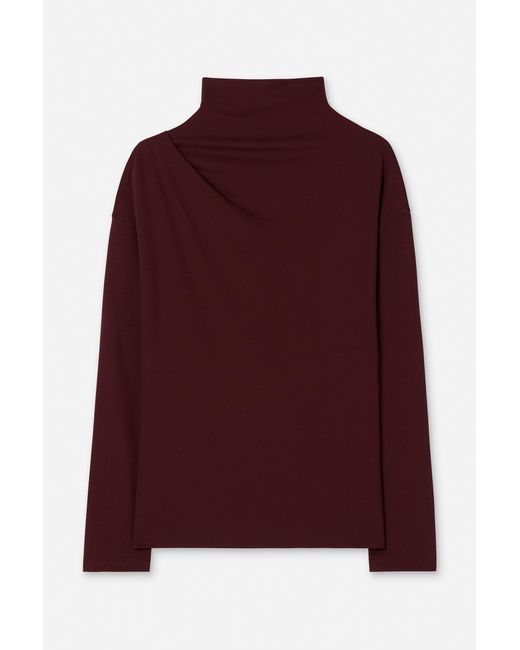 Filippa K Red Twisted Neck Top