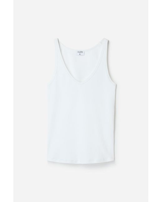 Filippa K White V-Neck Tank