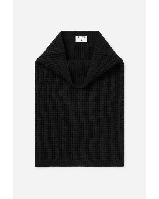 Filippa K Black Structured Wool Snood for men