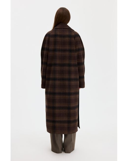 Filippa K Black Vanessa Vented Check Coat