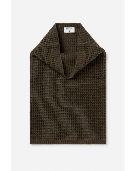Filippa K Black Structured Wool Snood for men
