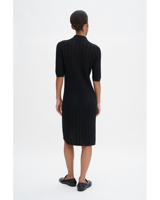 Filippa K Black Mesh Knit Dress