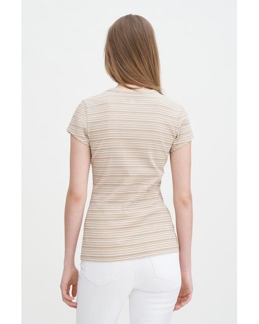 Filippa K White Striped Fine Rib Tee