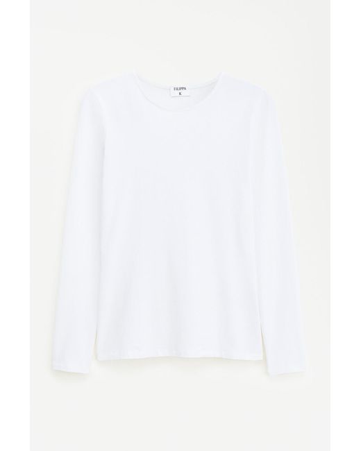 Filippa K White Cotton Stretch Long Sleeve