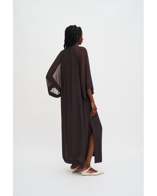 Filippa K Brown Sheer Raglan Kaftan