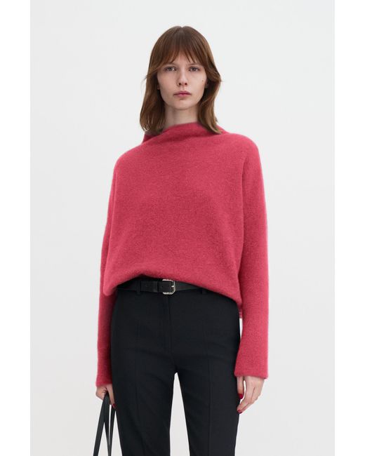 Filippa K Red Mika Yak Funnelneck Sweater