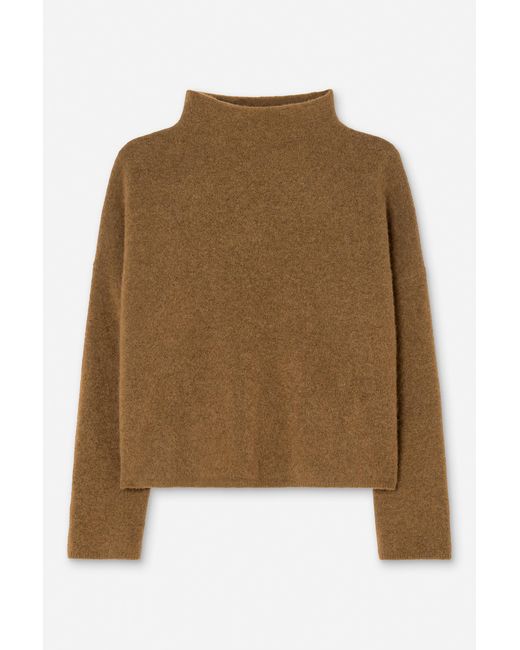 Filippa K Brown Mika Yak Funnelneck Sweater