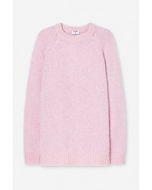 Filippa K Pink Hairy Alpaca Sweater