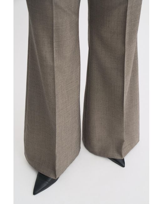 Filippa K Gray Wool Blend Flare Trousers