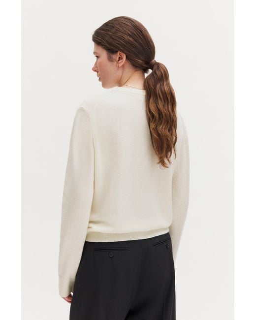 Filippa K White Soft Wool Crewneck Sweater