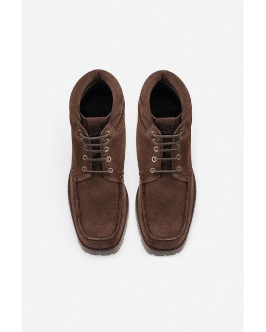 Filippa K Brown High Derby Leather Shoes for men