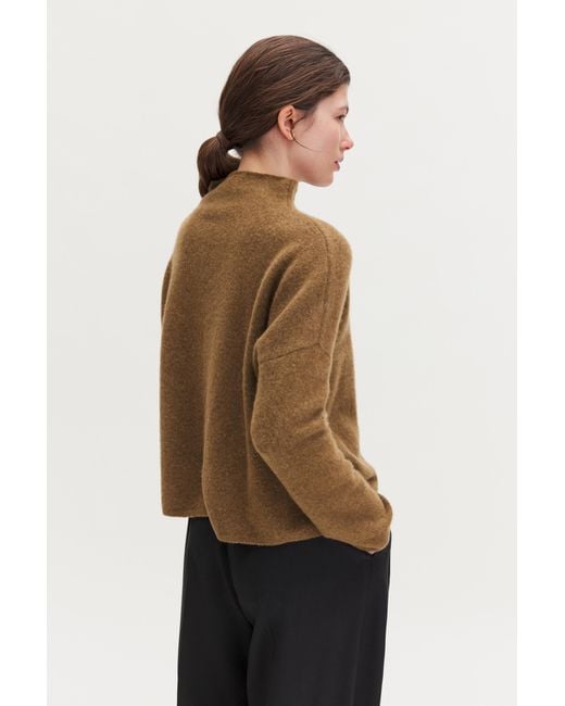 Filippa K Brown Mika Yak Funnelneck Sweater