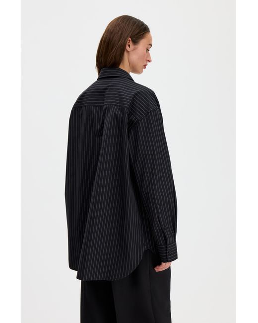 Filippa K Blue Sammy Poplin Pinstripe Shirt
