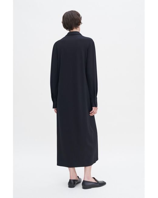 Filippa K Blue Relaxed Jersey Shirt Dress
