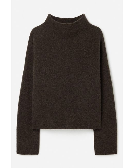 Filippa K Black Mika Yak Funnelneck Sweater