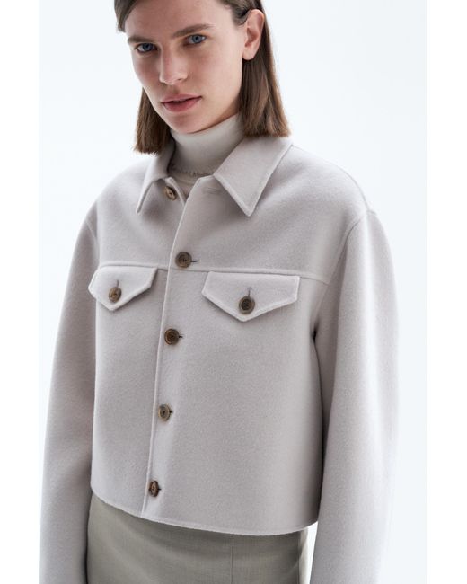 Filippa K Gray Short Wool Cashmere Jacket