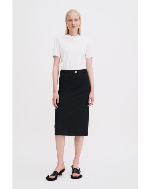 Filippa K Blue Belted Jersey Skirt