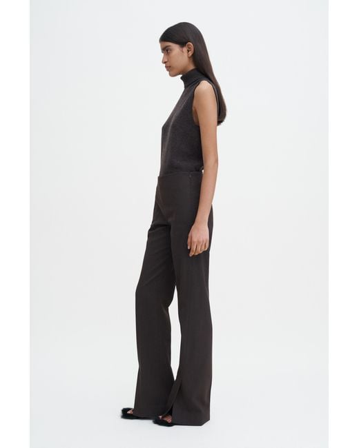 Filippa K Black Twill Twist Seam Trousers