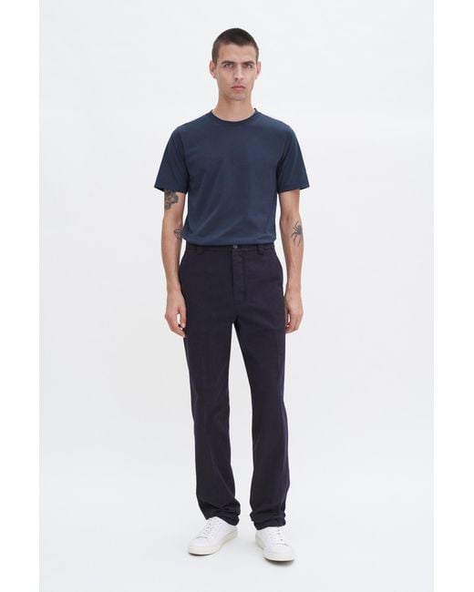 Filippa K Blue Classic Cotton Tee for men