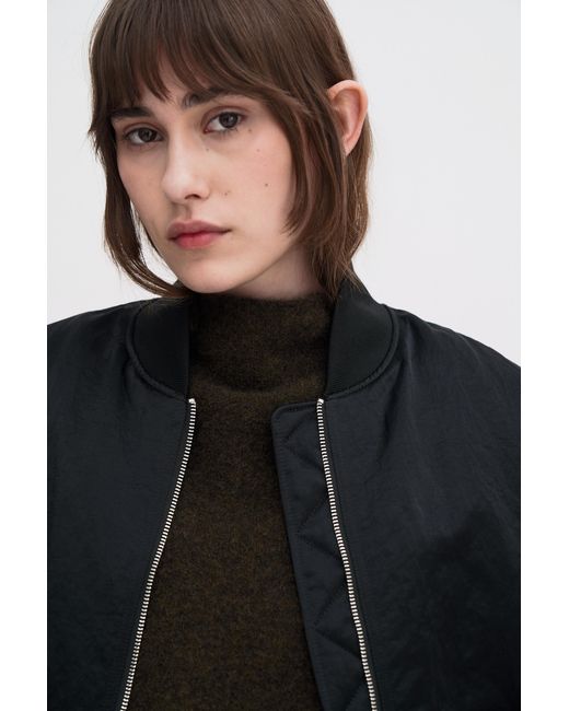 Filippa K Black Mika Yak Funnelneck Sweater