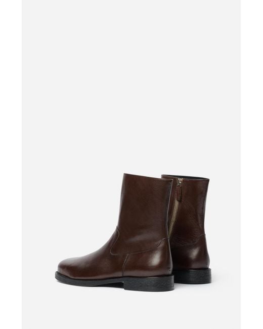 Filippa K Brown Leather Ankle Boot for men