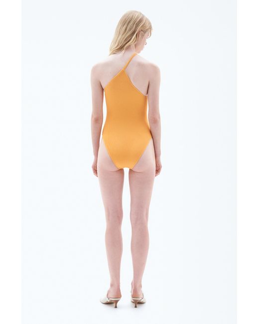 Filippa K White Asymmetric Swimsuit