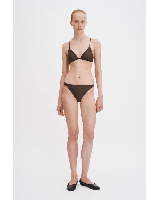 Filippa K White Gathered Back Bikini Top