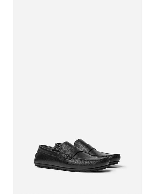 Filippa K Black Leather Driving Loafers for men