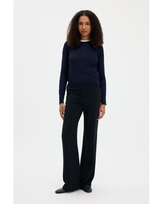 Filippa K Blue Merino R-Neck Sweater