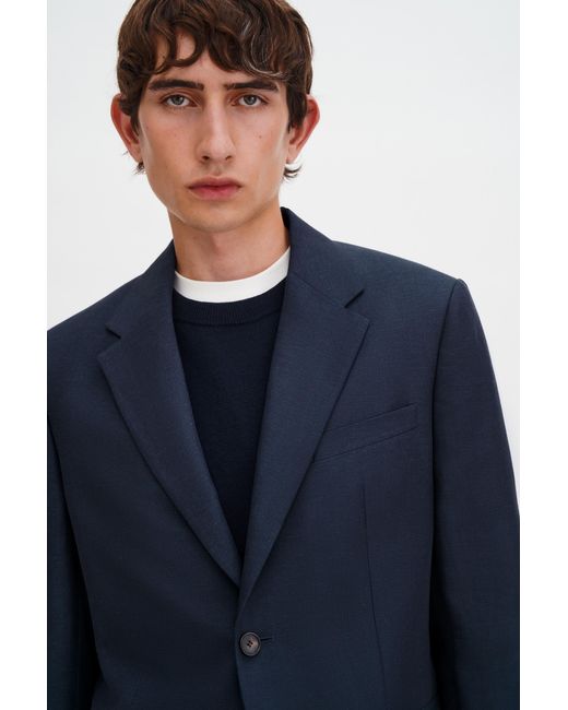 Filippa K Blue Hugh Cotton Linen Blazer for men