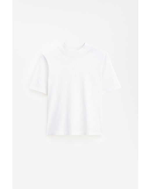 Filippa K White Mock Neck Tee