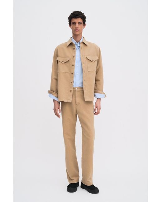Filippa K Natural Moleskin Patch Pocket Overshirt for men