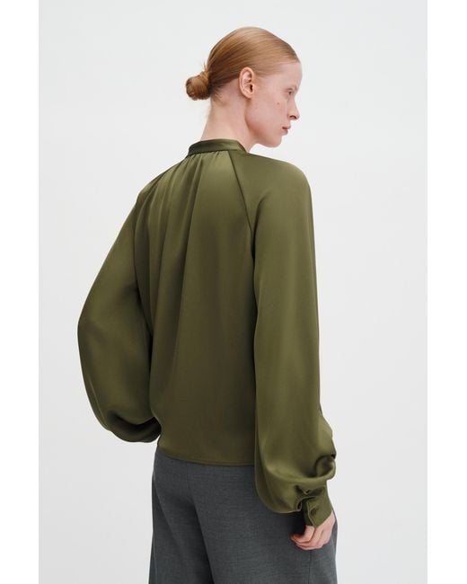 Filippa K Green Stand Collar Blouse