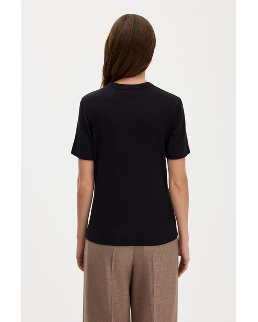 Filippa K Black Soft Rib Tee