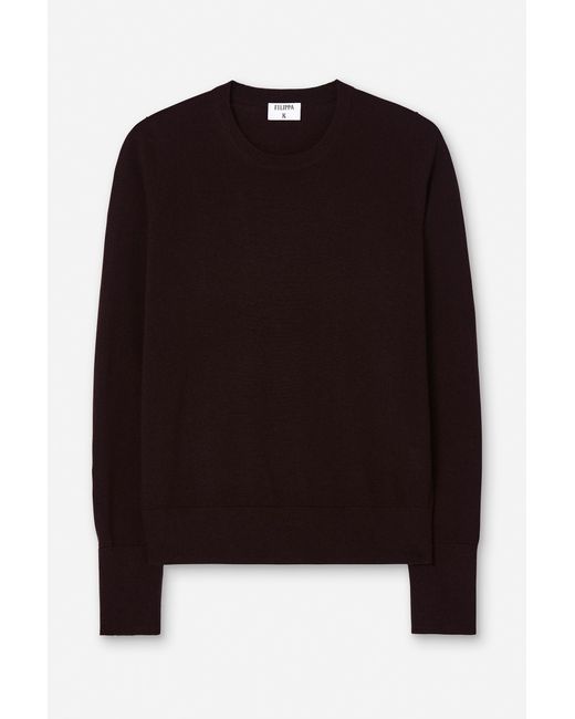 Filippa K Brown Merino R-Neck Sweater