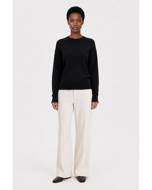 Filippa K Blue Frayed R-Neck Top