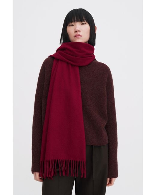 Filippa K Red Cashmere Blend Scarf