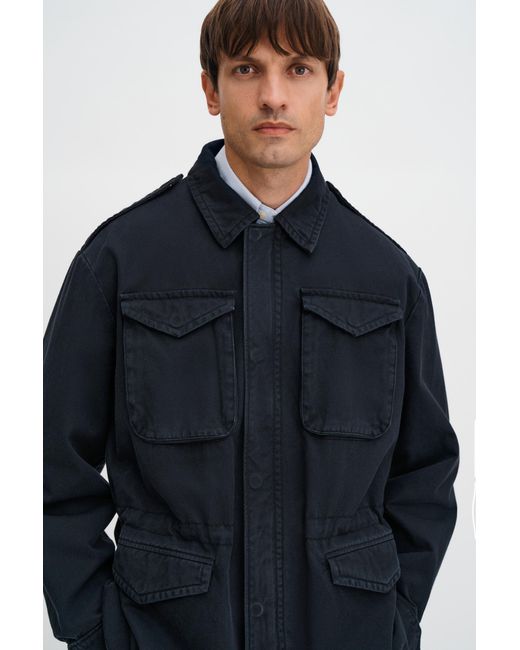 Filippa K Blue Recycled Cotton Field Jacket for men