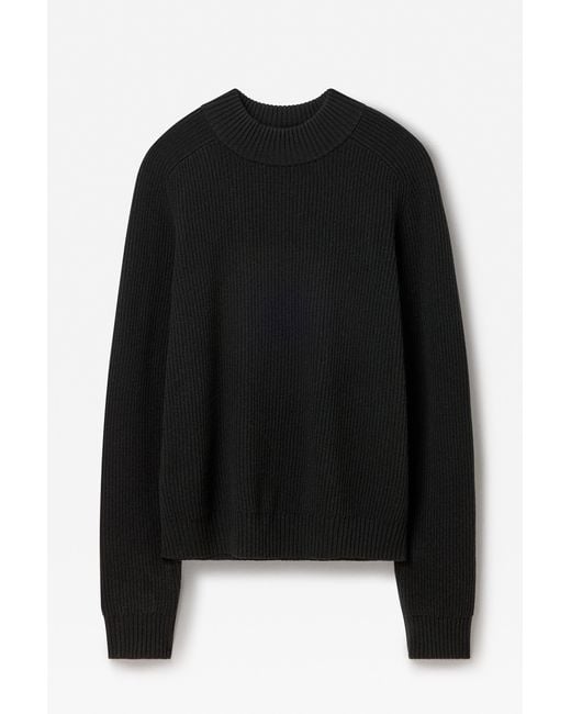Filippa K Blue Ribbed Wool Mockneck Sweater for men