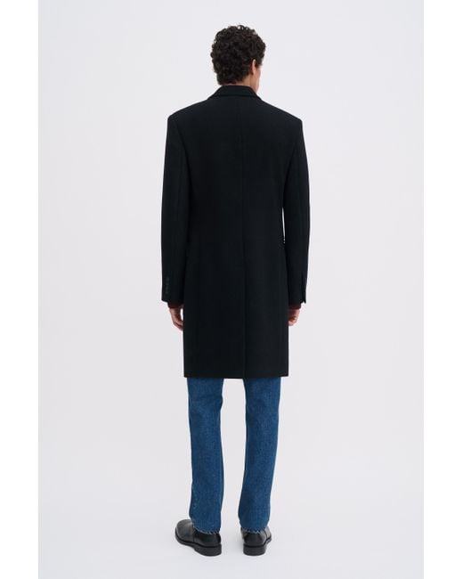 Filippa K Black William Wool Coat for men