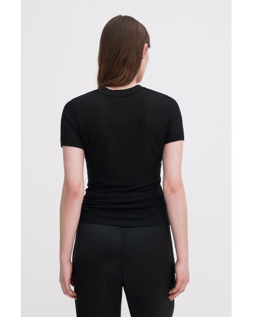 Filippa K Black Lyocell Cashmere Tee
