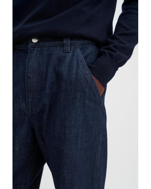 Filippa K Blue Denim Work Jeans for men