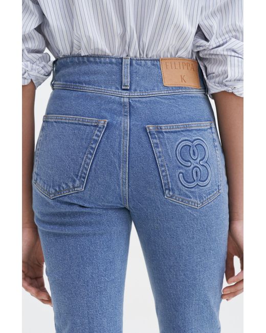Filippa K Blue 90S Stacked Bootcut Jeans