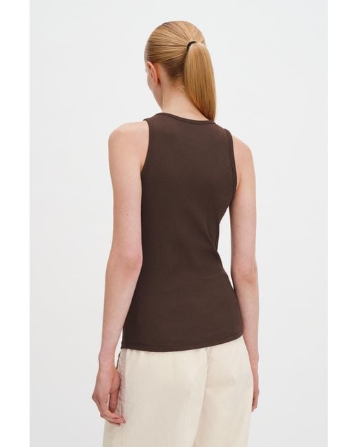 Filippa K Brown Fine Rib Tank