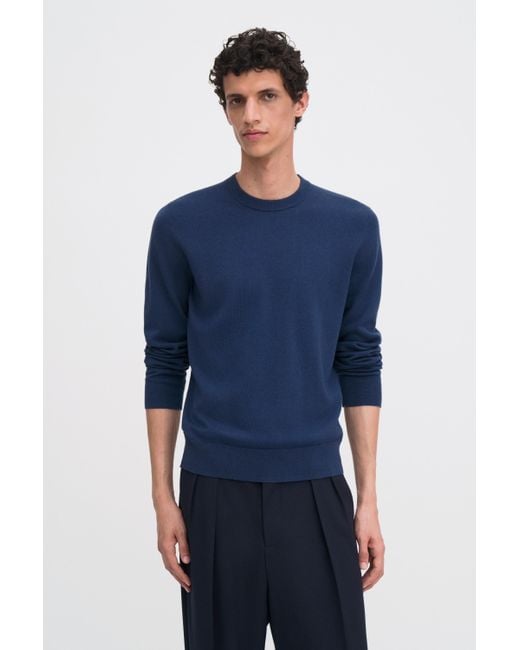 Filippa K Blue Cotton Merino Sweater for men