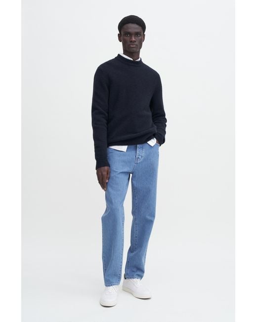 Filippa K Blue Tapered Cropped Jeans for men